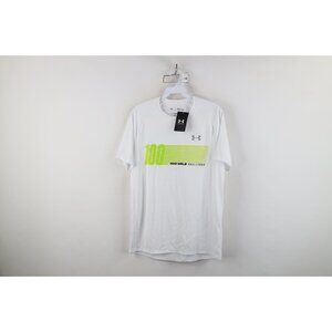 New Under Armour Mens Small 100 Mile Challenge Running Jogging Gym T-Shirt White